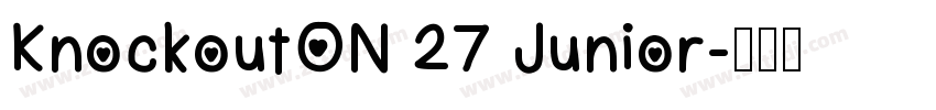 KnockoutON 27 Junior字体转换